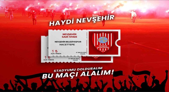 Nevşehir Belediyespor yönetimi bilet fiyatlarını 1 TLye düşürdü
