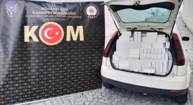 Niğdede 465 bin makaron ele geçirildi