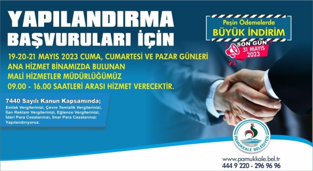 Pamukkalede yapılandırma tatil günlerinde de devam edecek