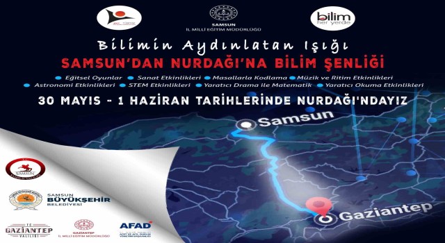 Samsundan Nurdağında bilim şenliği