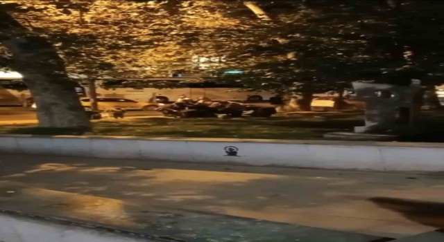 Taksimde dilencilerin para kavgası kamerada