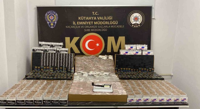 Tavşanlıda 71 bin 420 dolu, 600 bandrolsüz boş makaron ele geçirildi