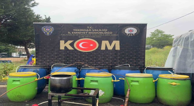 Tekirdağda 870 litre sahte alkol ele geçirildi