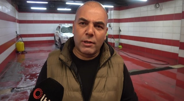 Toggu oto yıkama dükkanında gören vatandaşın tarifsiz sevinci