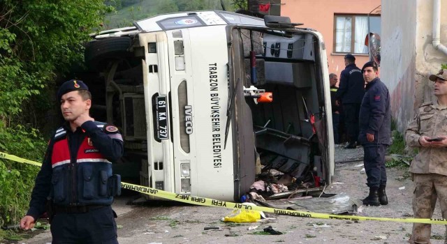 Trabzonda belediye otobüsü kaza yaptı: 4 ölü, 21 yaralı