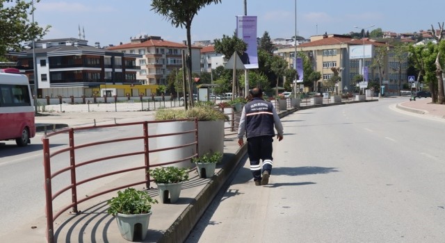 Yalova Belediyesinden çiçeklendirme çalışması