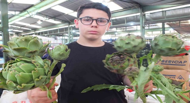 13 yaşında günde bin 500 enginar soyan çocuk fenomen oldu