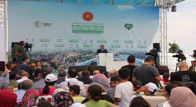 Bakan Özhaseki, 9 Millet Bahçesinin açılışında konuştu