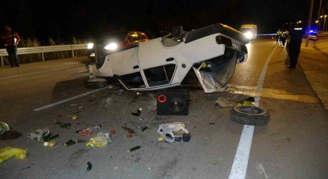 Burdurda kontrolden çıkan araç takla atıp karşı şeride geçti: 1 ölü, 1 yaralı