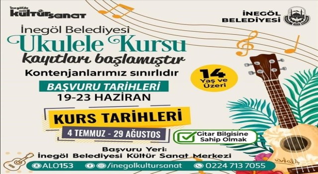 Çocuk resim atölyesi ve ukulele kursu kayıtları başladı