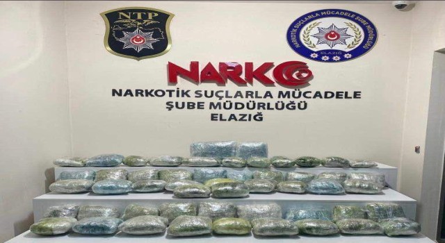 Elazığda 35 kilogram kubar esrar ele geçirildi