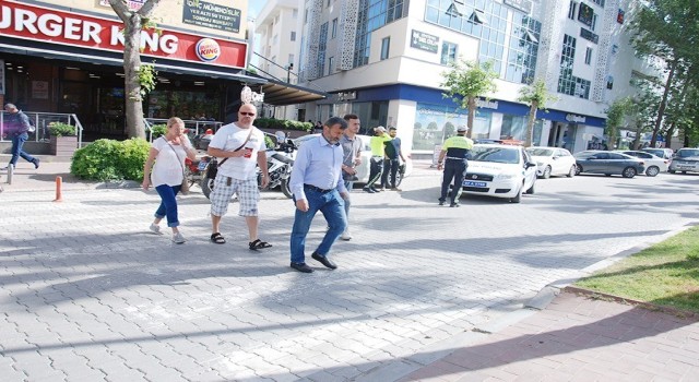 Gazipaşada kask uygulaması yapıldı