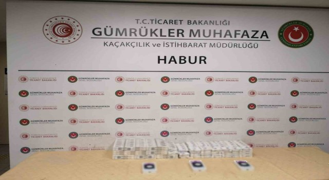 Habur Sınır Kapısında bin 250 paket kaçak sigara ele geçirildi