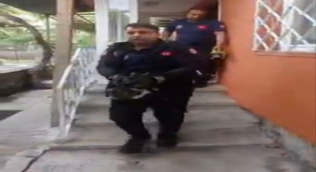 Havalandırma boşluğuna düşen yavru kediyi itfaiye kurtardı
