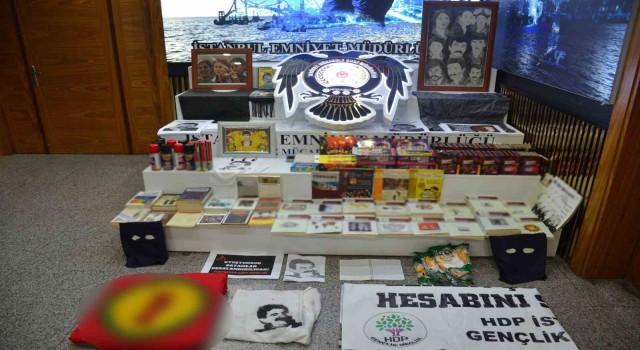 HDP Şişli Okmeydanı temsilcilik binasına operasyon: Çok sayıda molotof, örgütsel doküman ve terörist fotoğrafları bulundu