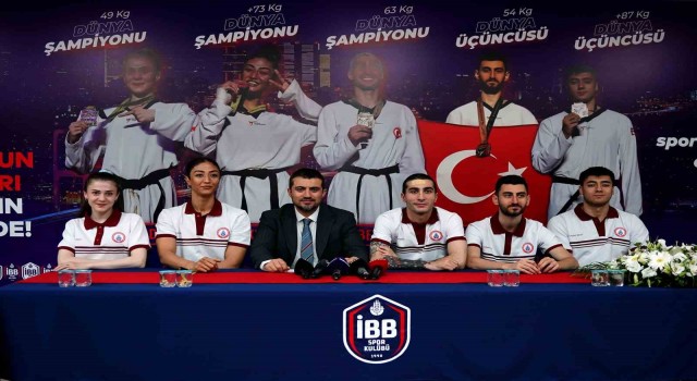 İBBSK Genel Sekreteri Erdem Arslanoğlu, Dünya Tekvando Şampiyonasında madalya alan sporcularla buluştu