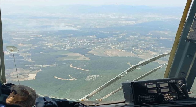 İzmirde orman yangını: 5 helikopter, 2 uçak bölgede