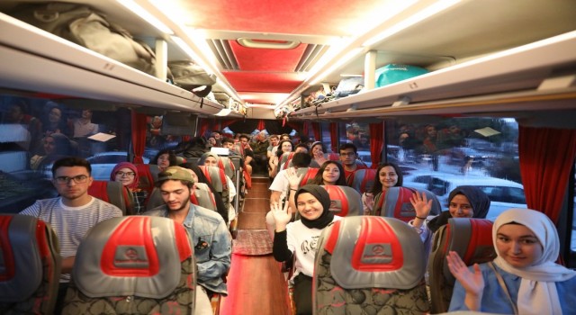 Melikgazi Yeşilaycı gençleri Çanakkaleye uğurladı