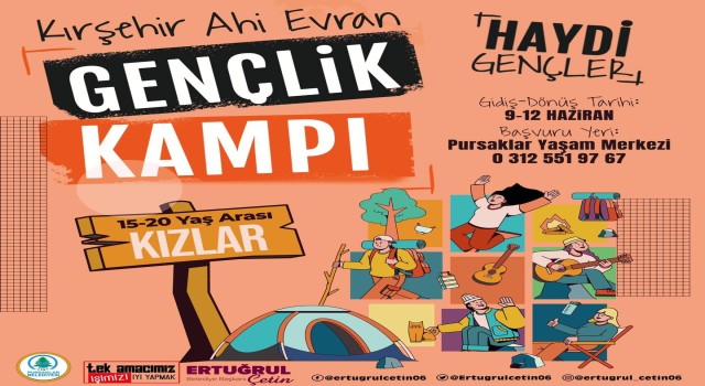 Pursaklar gençlik kampı ateşini yakıyor