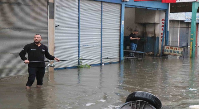 Samsunda sel ve su baskını