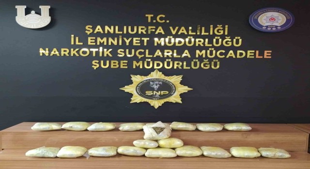 Şanlıurfada 20 kilo skunk ele geçirildi