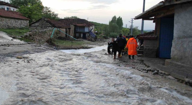 Sel felaketinde 3 ev yıkıldı, çok sayıda hayvan telef oldu