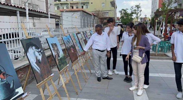 Silopide öğrenciler resimlerle çevre kirliliğine dikkat çekti