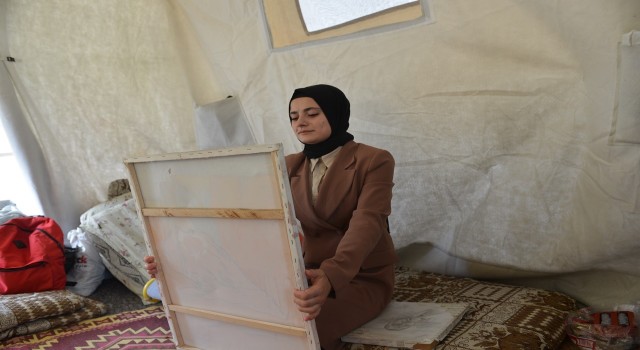 Suriyeli Betül, Türkiye ve Erdoğan sevgisini resme döktü