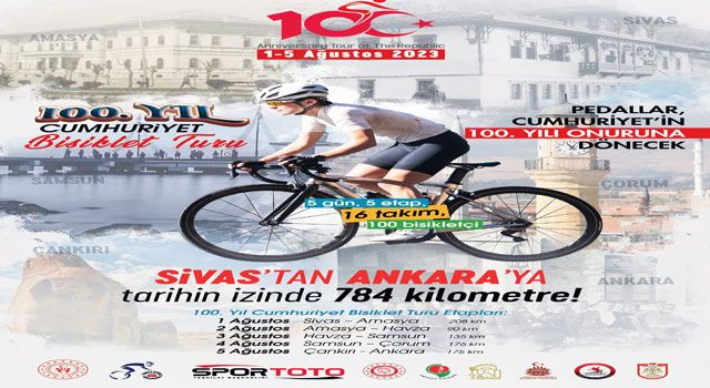 100. Yıl Cumhuriyet Bisiklet Turu Amasya'dan Havza'ya yapılacak