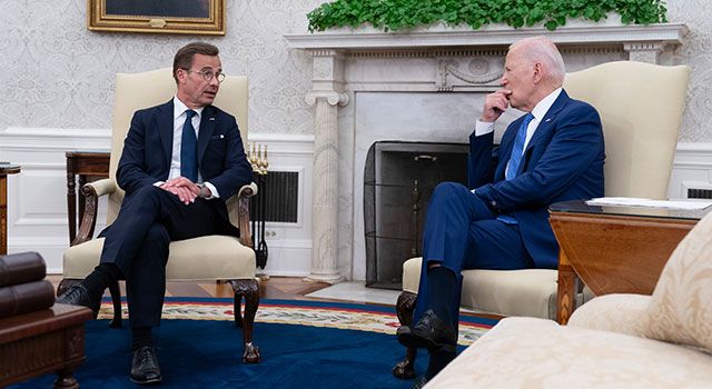 ABD Başkanı Biden ve İsveç Başbakanı Kristersson Beyaz Sarayda bir araya geldi
