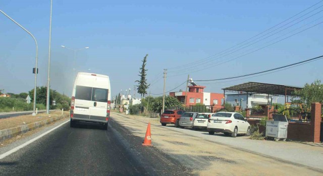 Aydında etkili olan çöl sıcakları asfalt eritti