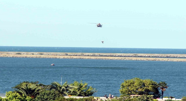 Boğulma vakalarının arttığı Samsunda helikopterli kurtarma tatbikatı