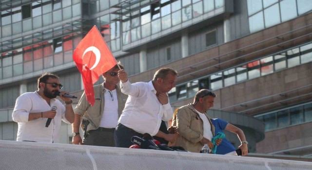Bolu Belediye Başkanı Tanju Özcanın Adalet ve Değişim Yürüyüşü CHP Genel Merkezinde son buldu