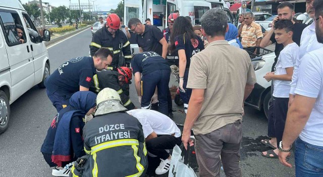 Elektrikli bisikleti ile ters şeride girince ölümden döndü