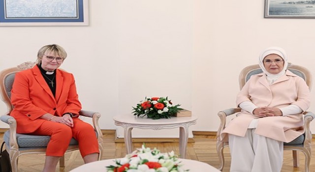 Emine Erdoğan, İsveç Başbakanı Kristerssonun eşi Birgitta Ed ile görüştü