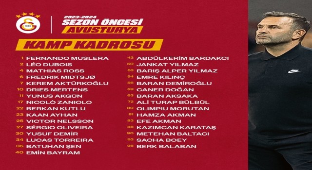 Galatasarayın Avusturya hazırlık kampı kadrosu belli oldu