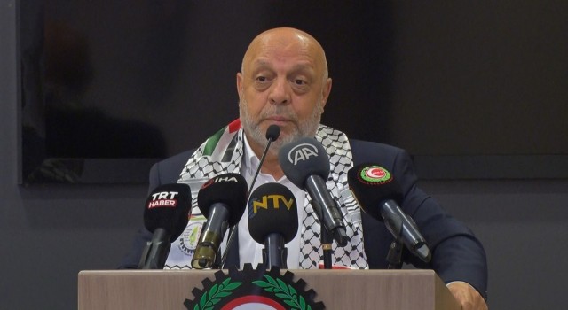 Hak-İş Genel Başkanı Arslan: “Uluslararası örgütlerin Filistin davasına ilgilerini artırmak için çalışmalar yaptık”