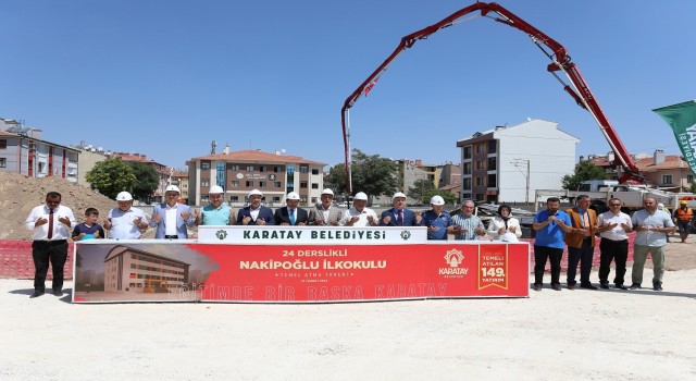 Karatay Belediyesi Osman Benliler İlkokulunun temelini attı