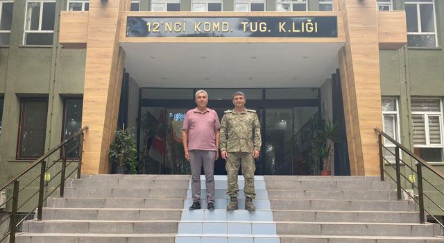 Milli Eğitim Müdüründen Albay Çalışkanlar’a ziyaret