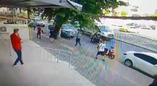 Motosikletin çarptığı kadın yaralandı