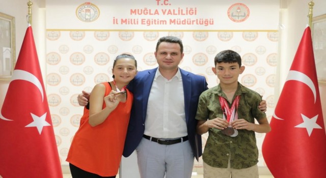 Muğla İl Milli Eğitim Müdürü Çay, Türkiye şampiyonu özel sporcuları ağırladı