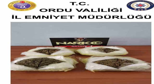 Orduda uyuşturucu operasyonunda 3 şüpheli gözaltına alındı