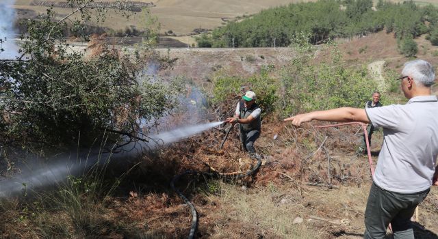 Orman Yangını Kara ve Havadan Müdahale İle Söndürüldü