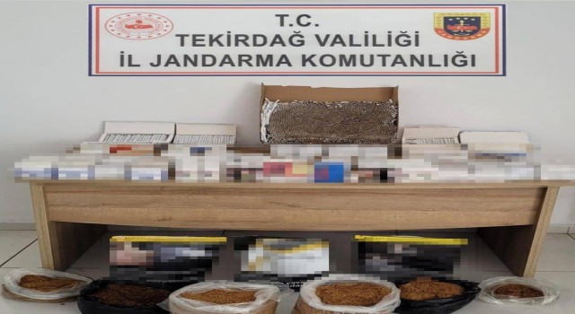 Tekirdağda 38 bin liralık kaçak sigara ve tütün ele geçirildi