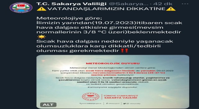 Valilik uyardı, o saatlere dikkat