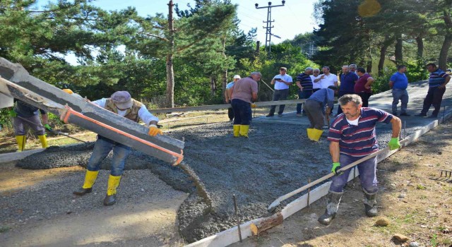 Akkuşta yol sorunu beton santraliyle aşılacak