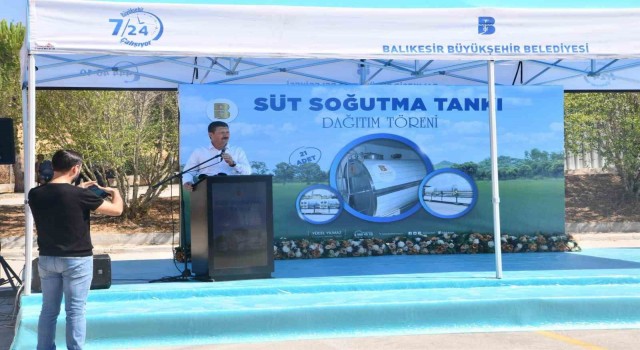 Balıkesir Büyükşehirden üreticilere süt soğutma tankı desteği