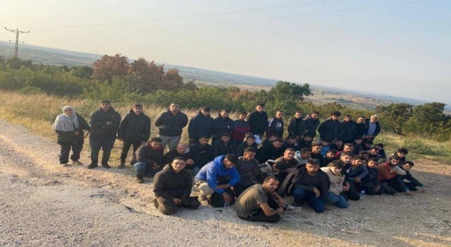Edirnede Bulgaristana geçmeye çalışan 53 göçmen yakalandı