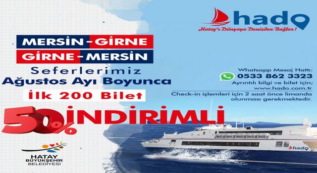 Hatay BŞB, Mersin'den KKTC'ye deniz otobüs seferlerine başladı