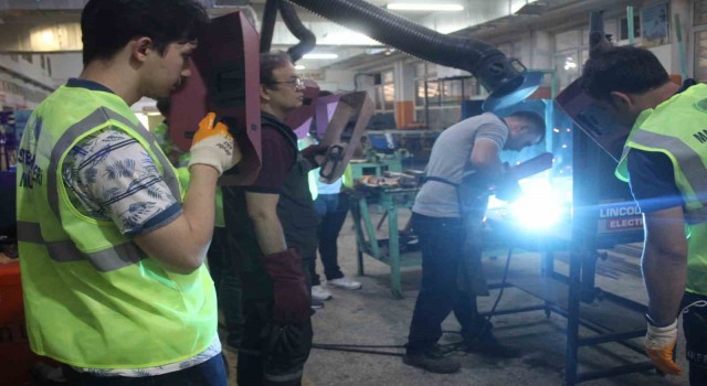 Nevşehirde istihdam garantili kaynakçılık kursu başladı